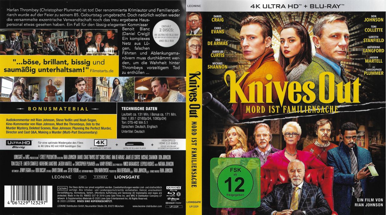 Ofdb Knives Out Mord Ist Familiensache 2019 Ultra Hd Blu Ray